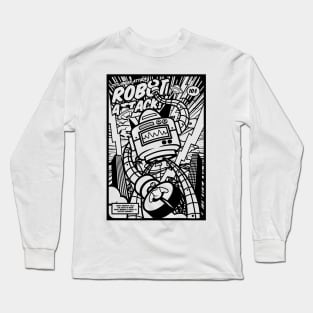 Robot Attack Long Sleeve T-Shirt